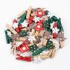 20Pcs Christmas Wooden Clips New Year Party Photo Wall Clip DIY Christmas Ornaments Decoration for Home Xmas Tree Snowflake Pegs