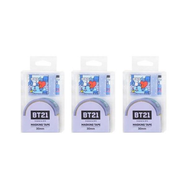 Лента малярная Line Friends BT21 30мм, фиолетовая, 3 шт.