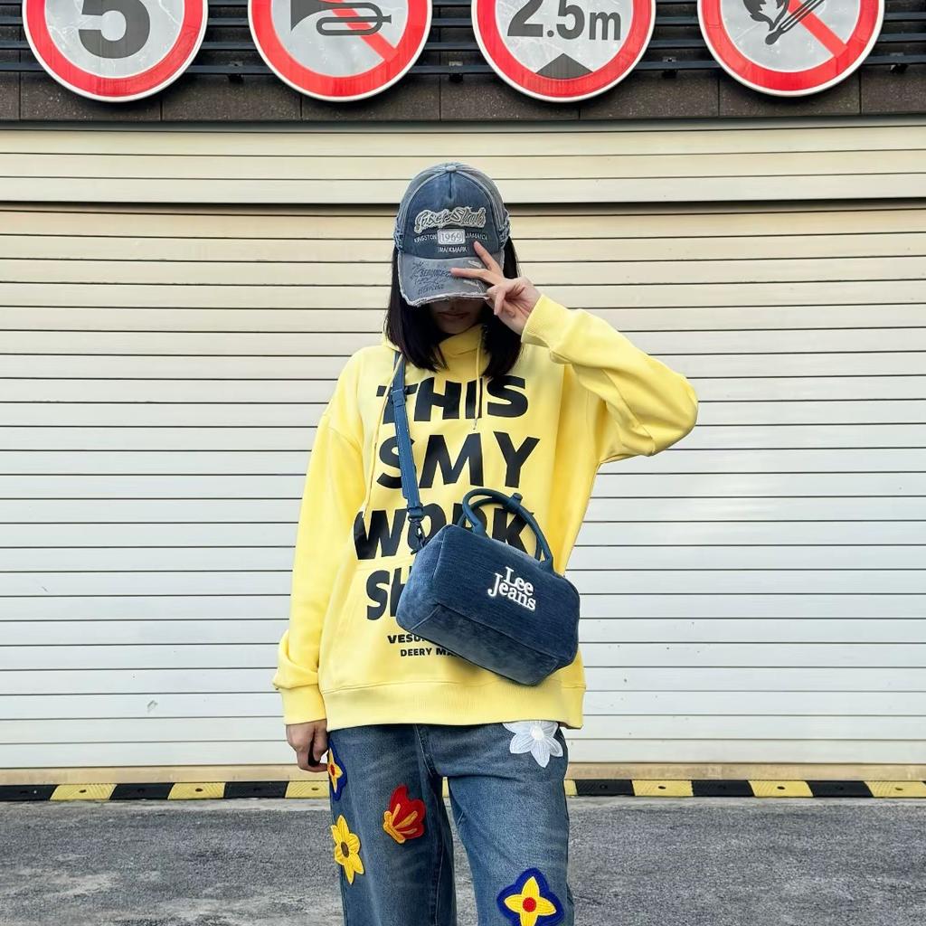 New Lee Fabric Crossbody Bag, Handbag Regular Women's Denim Blue LE240123M-5231