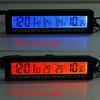 1x Car Digital Voltmeter Thermometer Clock Ice Alert Gauge Orange&Bule Backlight