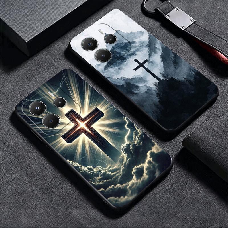 God Jesus Pray Cross Bible Soft Phone Case for Xiaomi Redmi Note 12 13 14 15 Pro Plus 11 12S 11S 11T 10 4G Black Cover Back Shel