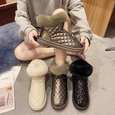 Мода 2024 Зима Новые Зимние Ботинки для Женщин Водонепроницаемые Ботильоны Утолщенные Плюшевые Ботинки На Платформе Черные Ботинки Женские Botas De Mujer