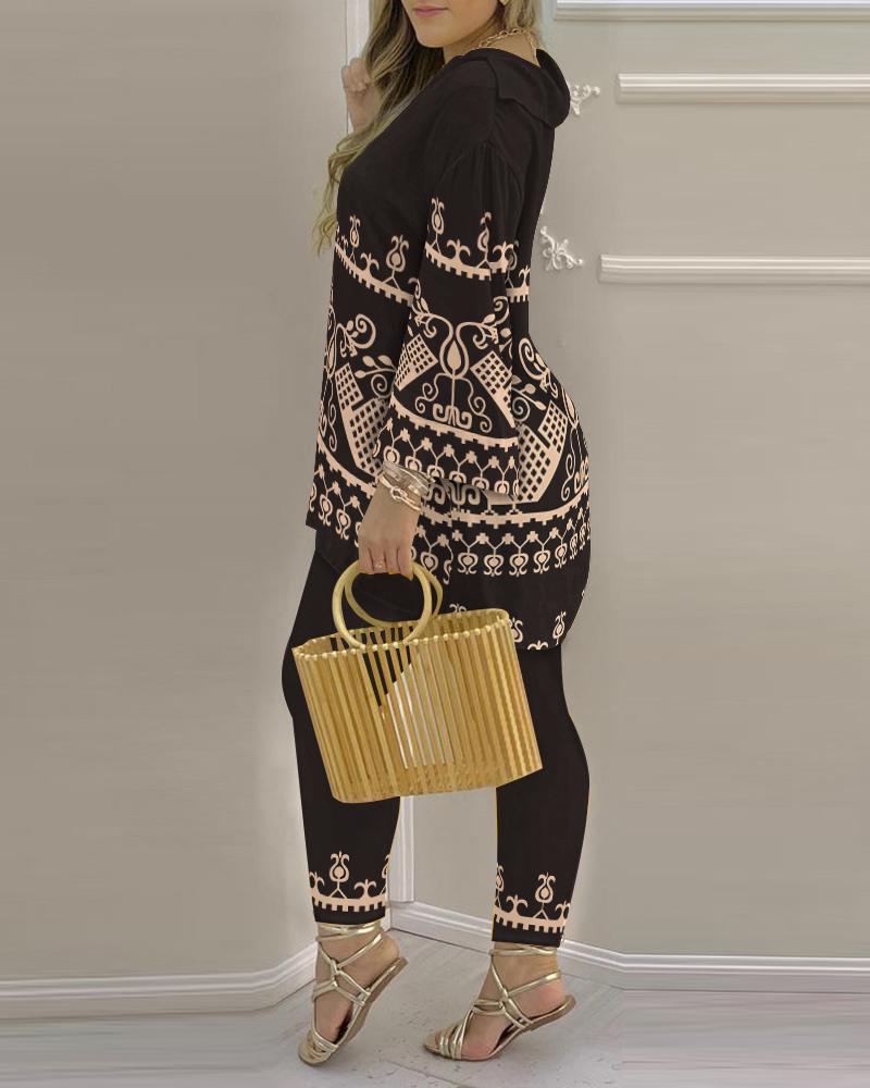 2023 Spring Women's European & American V-Neck Long-Sleeve Fashion Set