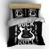 Rock Guitar Hard & Rebel Set Bedding Duvet Cover Set Duvet Cover Pillowcases  (1*Duvet Cover 2*Pillowcases, without duvet insert)