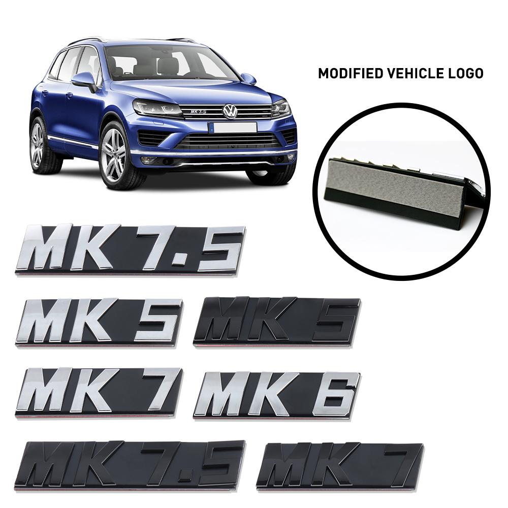 AGLNX1 1pcs ABS MK5 MK6 MK7 MK7.5 Badge Car Front Grille Decoration Stickers For Volkswagen VW Golf 4 5 6 7 Jetta Polo Caddy GTI Bora