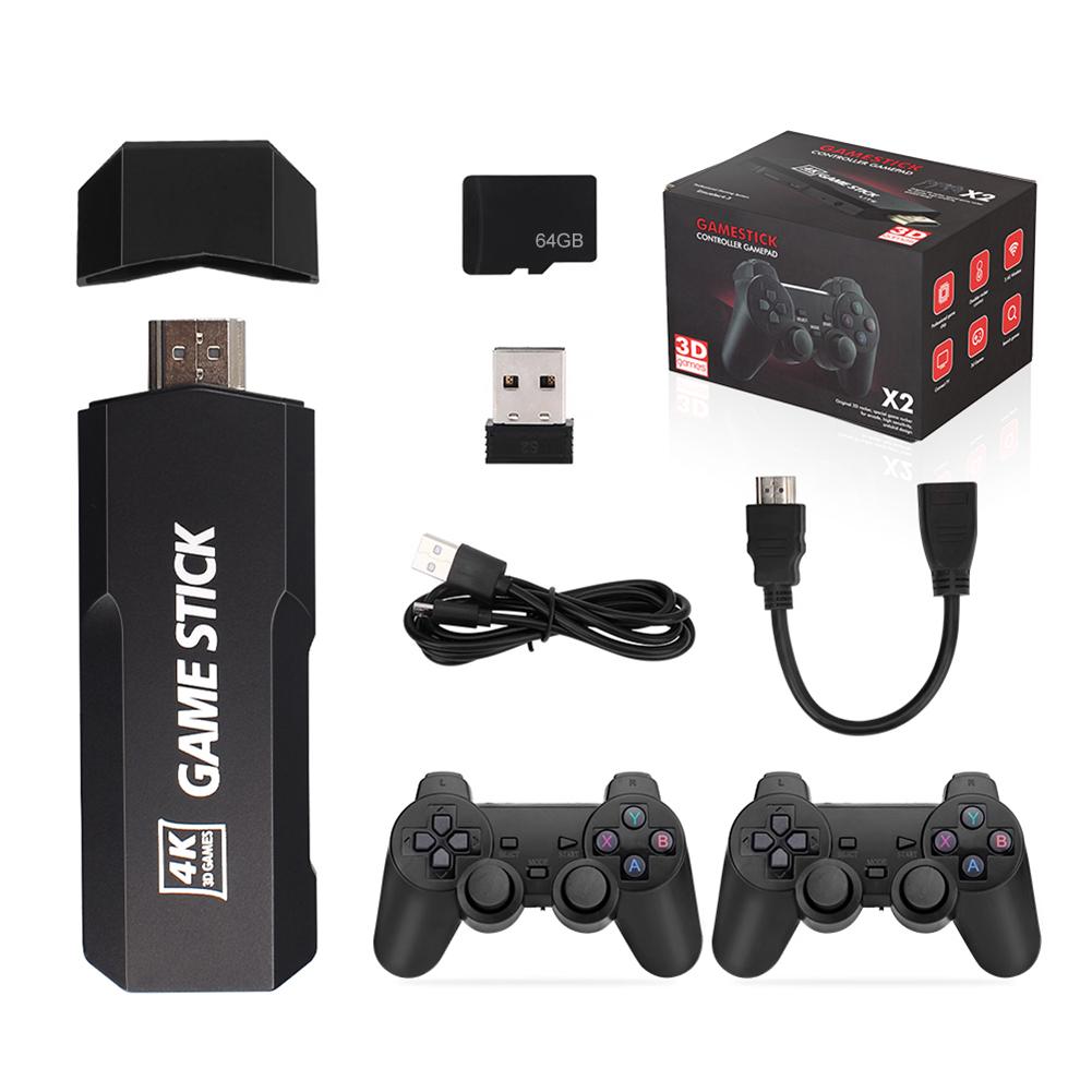 P5 Gd10 4k Game Stick Ретро игровая консоль 2,4 г Двойной беспроводной контроллер 40000+ ретро-игр 64 г 128 г Портативный игровой плеер