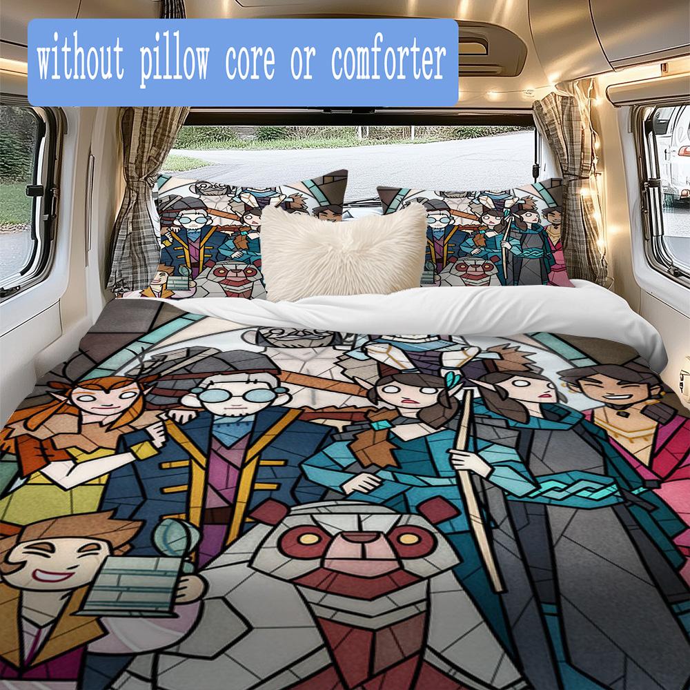 Critical Role Pattern Bedding,Quilt Set Quilt Cover Pillowcase Home Birthday Gift (1*duvet cover+2*pillowcase,without core)XSJT0917119