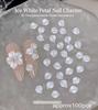 12grid 3D Colorful Crystal Flower Petal Nail Rhinestones Ice Translucent Petal Nail Charms Resin Flatback Flower Nail Charms E2*