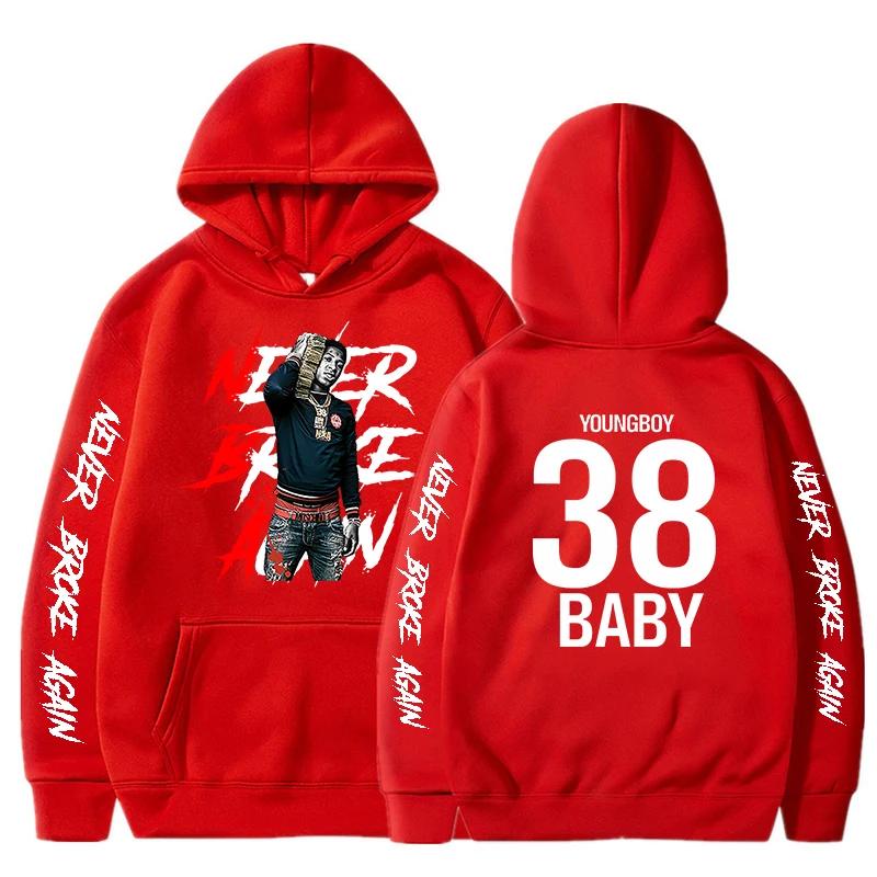 Never Broke Again Hoodie Men's Fashion YoungBoy Graphic Print Sweatshirt Women's Cool Casual Harajuku Sportswear Hooded Pullover