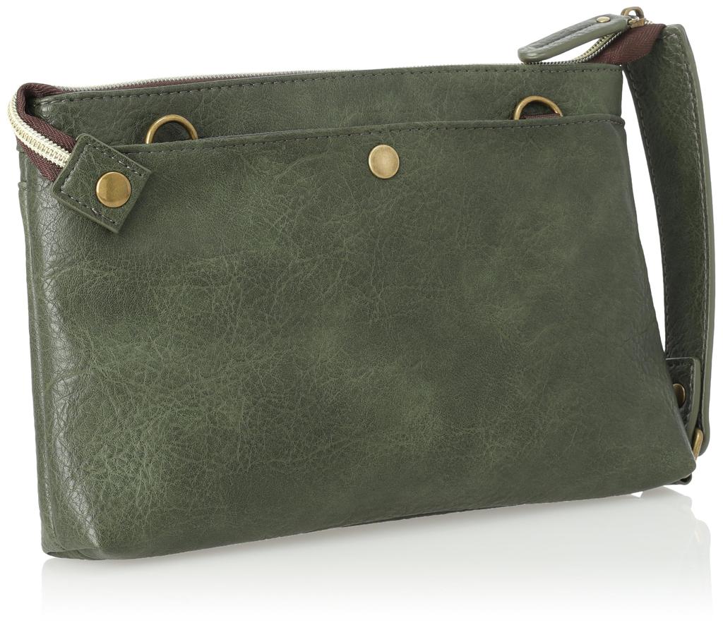 Сумка-клатч через плечо в античном стиле 2WAY, кошелек, вторая сумка через плечо GBMH3NE3, зеленая [Golden Bear], мужская