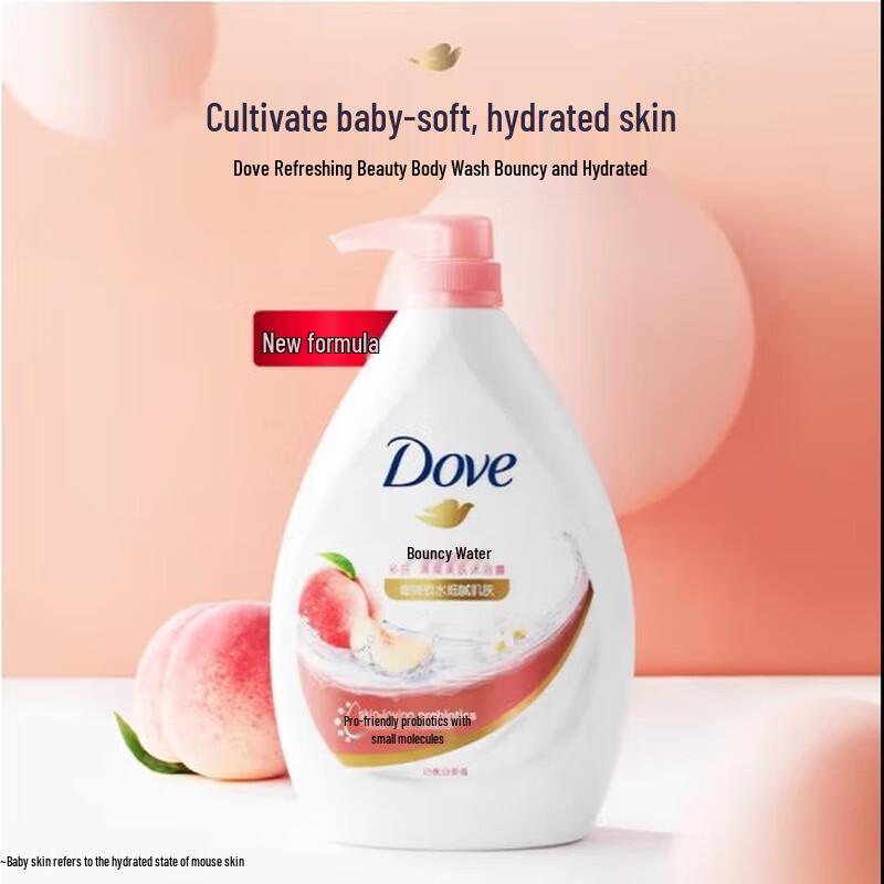 Dove Elastic Hydration & Refreshing Body Wash (400g+80g)