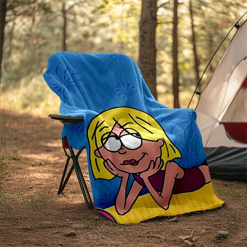 1pc Lizzie McGuire Y Sus Locuras1 Theme Blanket - Digital Print, Polyester, Cozy for All Seasons, Perfect for Outdoor, Camping, and Travel