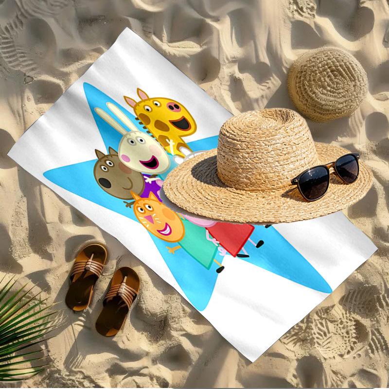 Cartoon animation Print Beach Towel Design, Soft, Lightweight. for Home Bathroom, Spa, Pool, Yoga, Surfing, Camping, Gift for Family, Friend