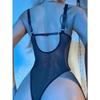 Bandage Cut Out Bodysuits Trend Women Summer Tops Sexy Rave Outfit Black Techwear Bodysuit Cyber Y2K Clothes