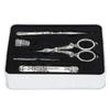 Retro Sewing Scissors Set Silver Threading Needle Thimble Household Cutting Tools Boxed