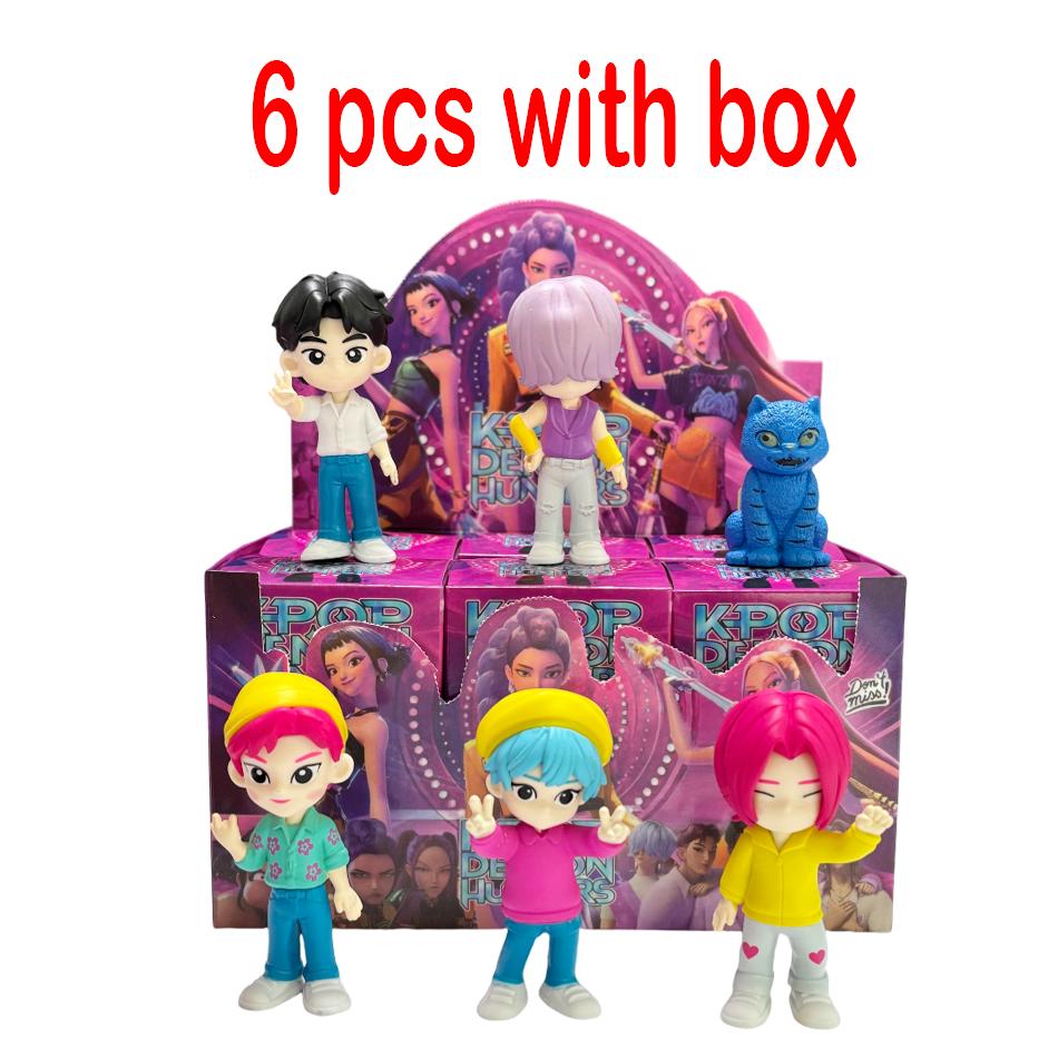 1-12 шт. K-pop Охотники на демонов Аниме Фигурка Руми Зои Мира Саджа Фигурки персонажей для косплея Виниловая фигурка Игрушка Подарки для фанатов