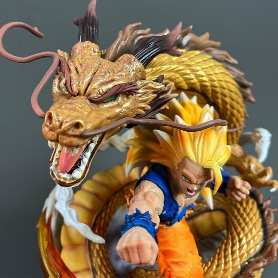 Фигурка Dragon Ball Периферийная модель Супер Сайян 3 Взрывной Кулак Дракона Фигурка Гоку Украшение Оптом 29 см