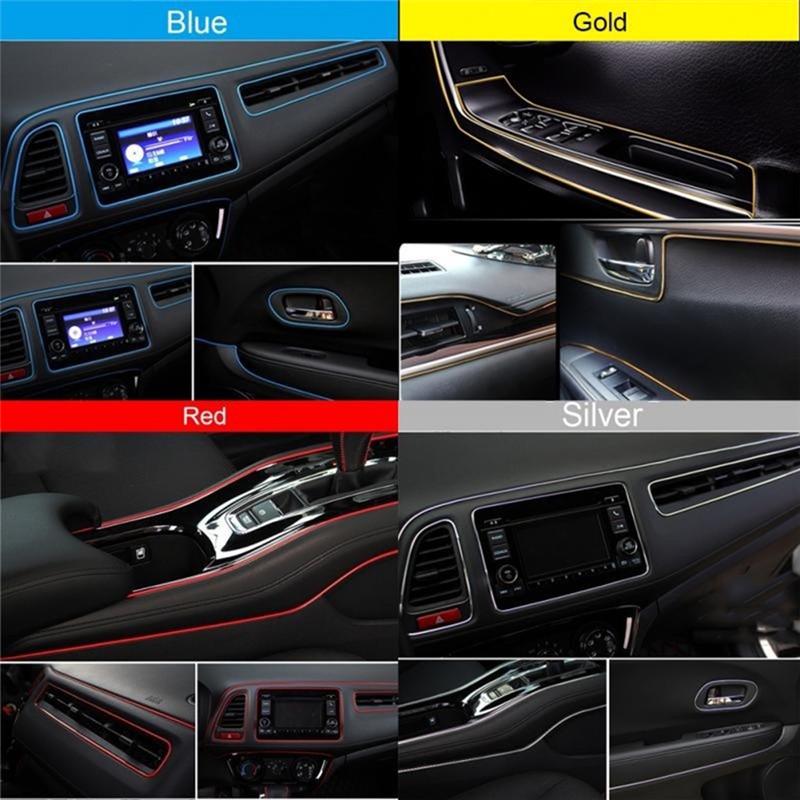5M Car Style Interior Trim With Decorative Molding Fascia Dashboard Door Edge Universal Car Parts