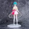 25cm Height Figurine Model of Hatsune Miku In Her Initial White Wedding Dress Design, A Plush Doll of Hatsune Miku