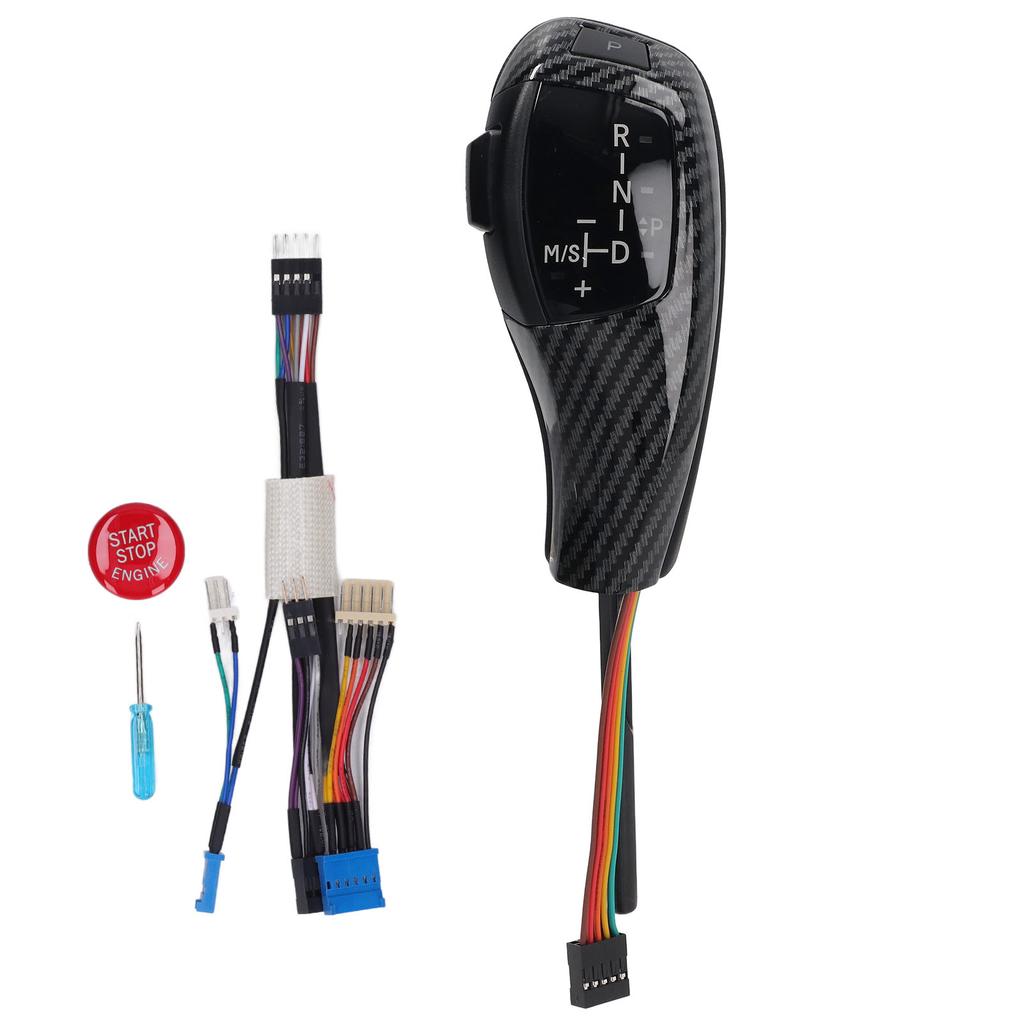 Светодиодная ручка переключения передач, рычаг переключения передач, комплект для модернизации головки с кнопкой запуска/остановки двигателя для 5 серии E39 7 серии E38 LHD