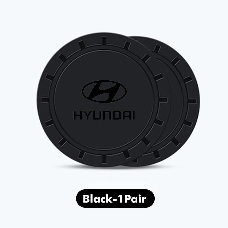 2pcs Car Cup Pad Silicone Water Coaster Drink Cup Non-slip Mat For Hyundai Azera GDI i10 i20 i30 i40 ix20 ix35 Sonata Santafe R7