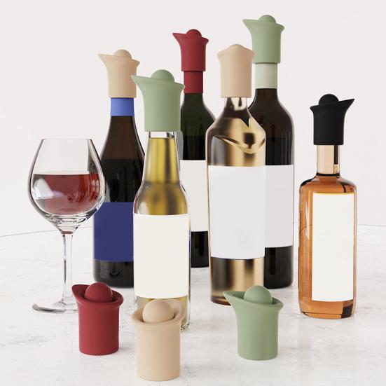Силиконовая пробка для вина Пробки для шампанского Не содержат БФА Многоразовые винные пробки