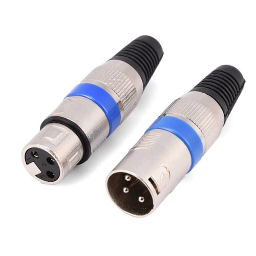 Vbestlife 5pcs 3-Pin XLR Microphone Audio Connectors, Male Plug + Female Socket, Zinc Alloy, High Conductivity, Ultra Durable, Low Noise, XLR 3-Pin Co