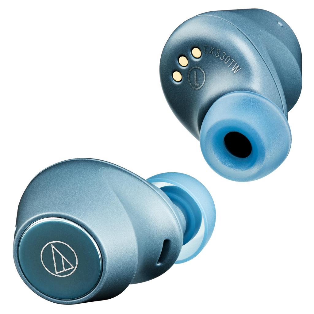 BL Wireless Earphones Bluetooth Wireless Bass IP55 Waterproof and Dustproof and To Approximately 20 Hours of Delay BL Blue Audio-Technica ATH-CKS30TW