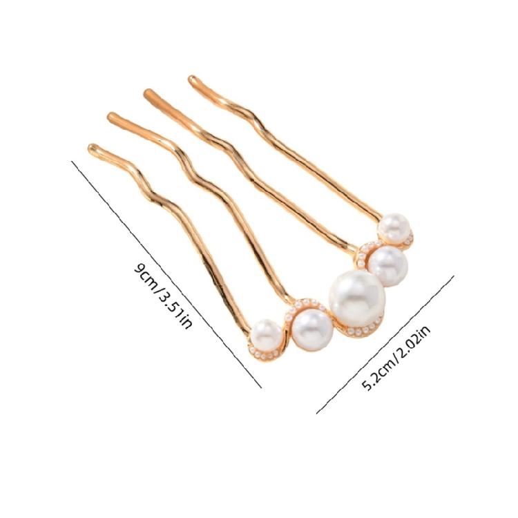 U-образная французская заколка для волос, французская вилка-шпилька с 4 зубцами для прически «пучок» для женщин и девушек. Аксессуары для причесок.