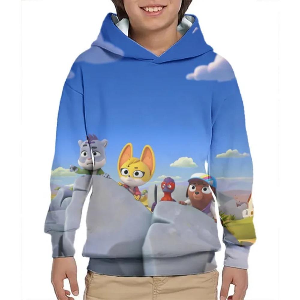 The Creature Cases High Quality 3D Printed Kids Hoody Kawaii Cartoon Print Hoodie Moletom for Autumn/Winter Childrens Clothing 3D animated printing