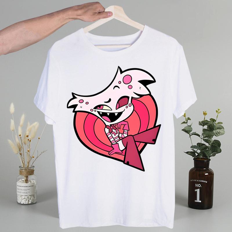 Hazbin Hotels Alastor мужская футболка симпатичная принтованная рубашка мужская модная футболка для мужчин повседневные топы рубашка с коротким рукавом