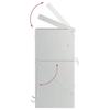 Rabbit Feeder Silver 20 x 12.5 x 25 cm Galvanized Steel