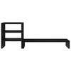 Monitor Stand with Desk Organizer Black Oak Finish
