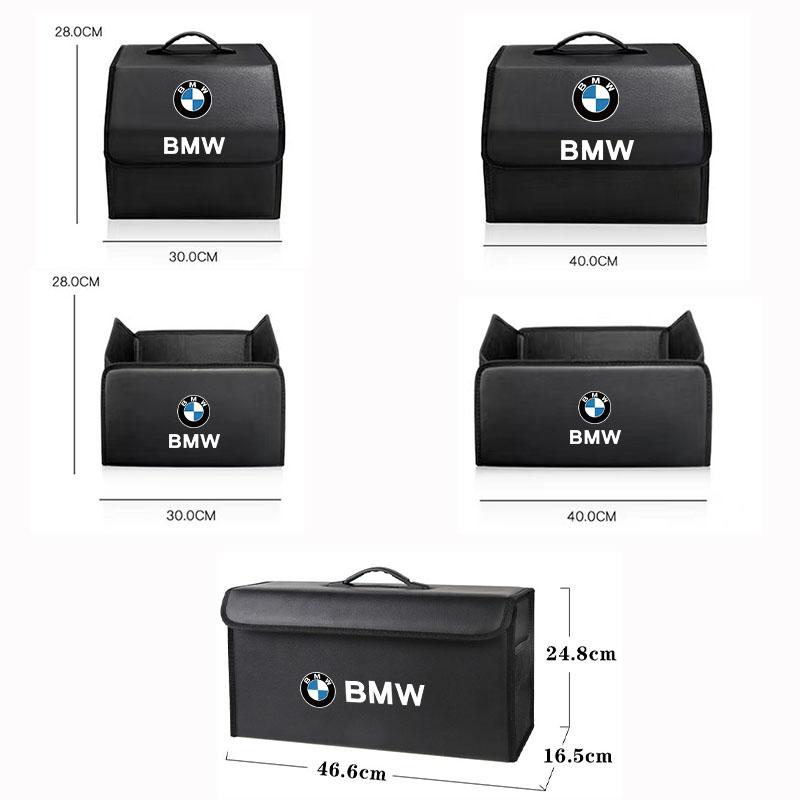 CDKO4 Leather Car Trunk Collapsible Organizer Foldable Storage Box For BMW X1 X2 X3 X5 X4 X6 X7 G30 G20 G32 G11 G12 F40 F30 Stickers