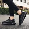 Мода 2024 Весна Осень Новые мужские туфли на платформе из крокодиловой кожи Мужские кроссовки Нескользящие черные кожаные туфли для мужчин Zapatos De Hombre