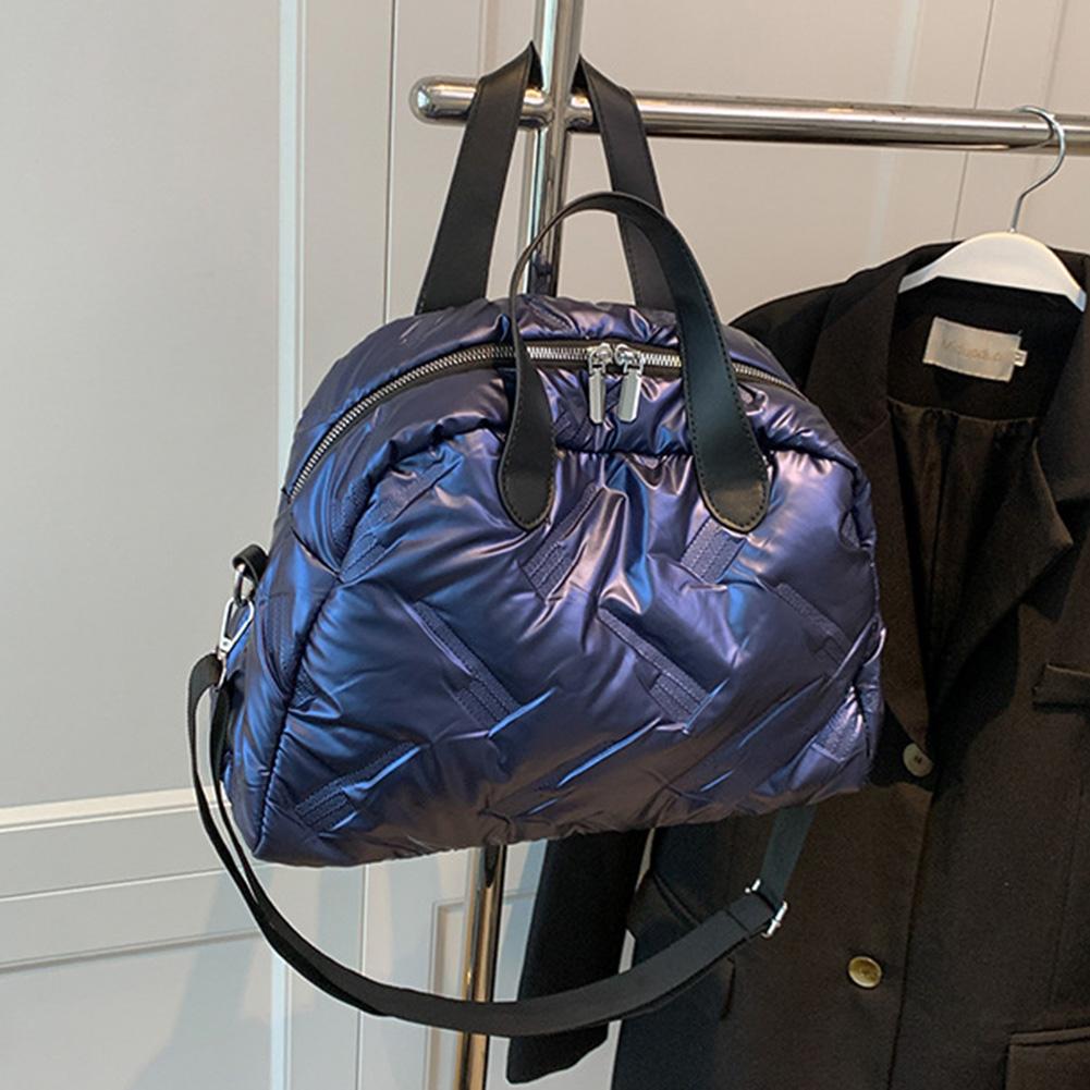 Женская дутая сумка через плечо, большая вместимость, прочная дутая сумка, универсальная повседневная сумка с регулируемым ремешком, зимняя сумка для покупок