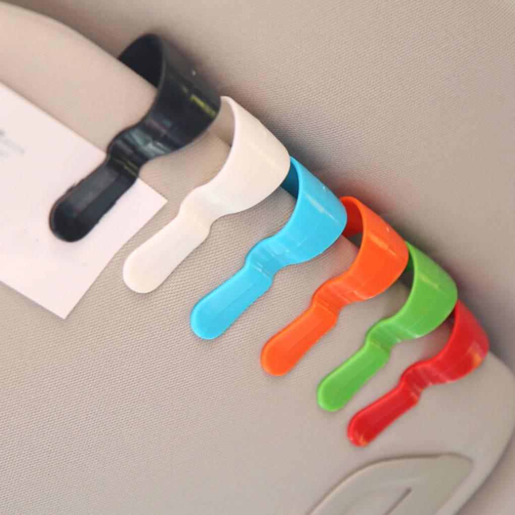 2PCS Multi-purpose Portable Glasses Clip Auto Fastener Car Note Clip Name Card Holder