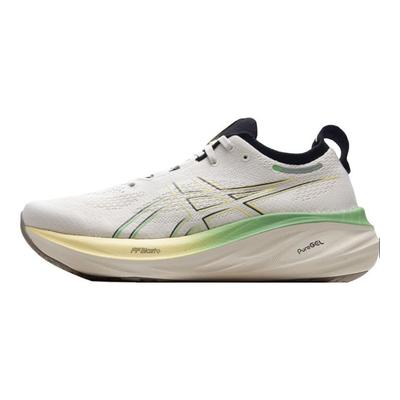 GEL NIMBUS 26 Амортизация Износостойкие Дышащие Низкий верх Кроссовки для бега Мужские Белые Зеленые Повседневные 1011B996-200
