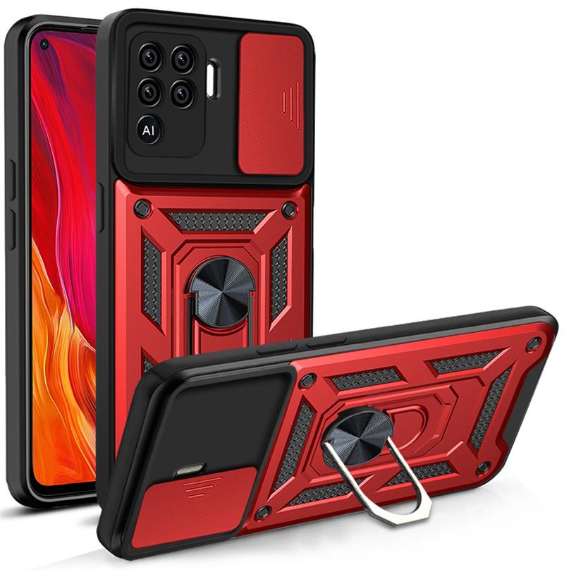 Противоударный чехол для OPPO A94 4G A93 F17 F19 Pro, магнитный автомобильный держатель, задняя крышка с кольцом для Reno 4 5 Lite, защитный чехол для камеры