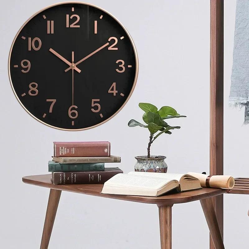 [12 дюймов 30 см] Модные бесшумные нетикающие настенные часы, креативные трехмерные цифровые настенные часы для гостиной и спальни