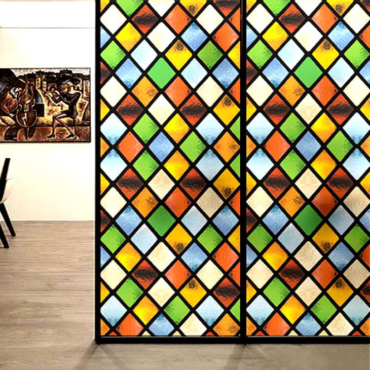 Индивидуальные цветные наклейки на стекло в европейском стиле для церкви, матовая оконная пленка, антибликовые наклейки на окна в ванной комнате, бумага