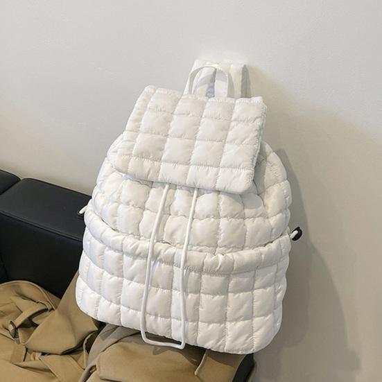 Женский рюкзак 18 л Большая вместимость Отличная несущая способность Пузыристый клетчатый внешний чехол для бутылки с водой Зонт Сумка с завязкой на шнурке Износостойкий