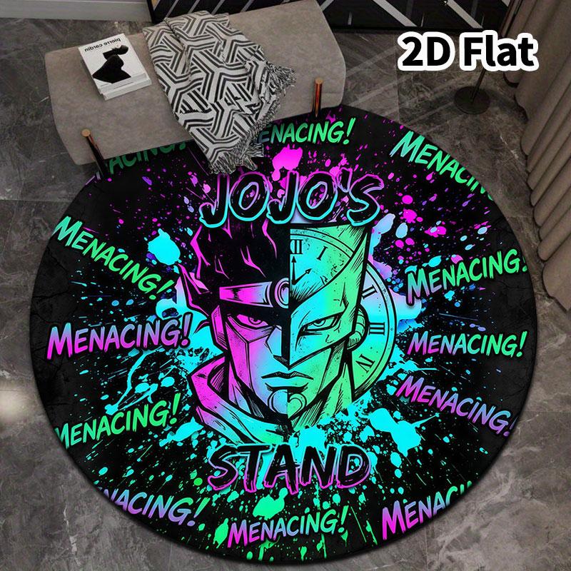 Ковер круглый ковер JoJo's Bizarre Adventure для гостиной, спальни, дивана, игровой комнаты, нескользящий коврик для пола