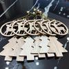 Handmade Wooden Snowflake Christmas Tree Ornaments - Small Tree Decoration Accessories