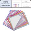 HABGP 2 Set 8 Tab Binder Dividers for 3 Ring, Plastic Binder Dividers with Tabs Letter Size Multicolor, Pastel Colors 3 Hole Punch Clear Page Folder