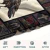 Crow Print Flannel Blanket, High quality Comfortable for All Seasons, Home Decor, Warmth and Comfort, Perfect for Christmas Gifts49