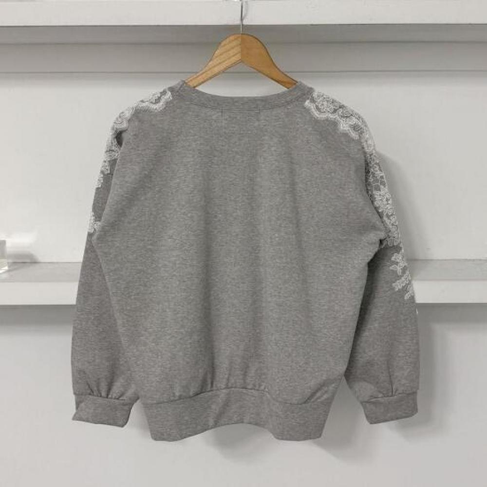 New Arrivals Open Run Women Round Neck Embroidery Long Sleeve Sweatshirt
