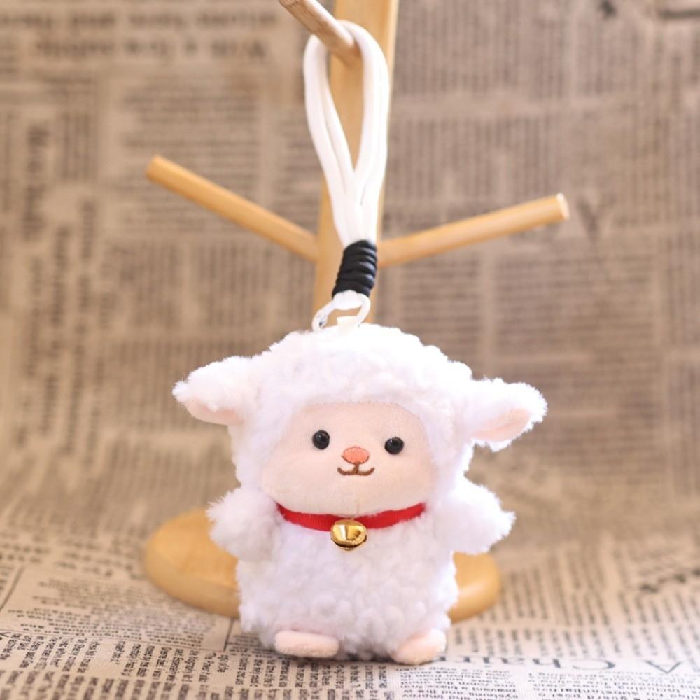 Cartoon Mini Sheep Plush Keychain Sheep Soft Lamb Doll Ornament  Year of the Sheep