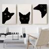 Modren Poster with Animals, Black Cat, Charming Cat, Canvas, Painting, Wall Art Decoration, Drawing Room, Home Decor, Wall Decoration