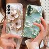 Коробка Розовые Цветы Для Samsung Galaxy A14 4G 20 30 52 20S 21S 22 A32 33 34 42 50 51 53 54 70 71 72 73 5G Стеклянный Чехол для Телефона